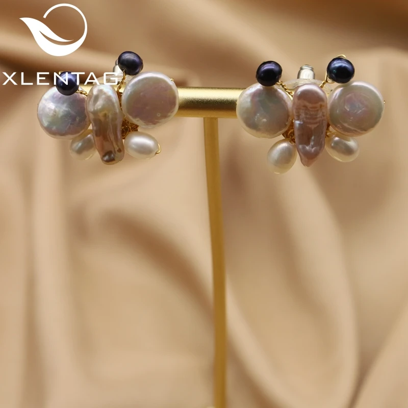 

Женские серьги с пресноводным жемчугом Xlentag, серьги-подвески из чистой латуни с покрытием из 18-каратного золота, роскошные ювелирные украше...