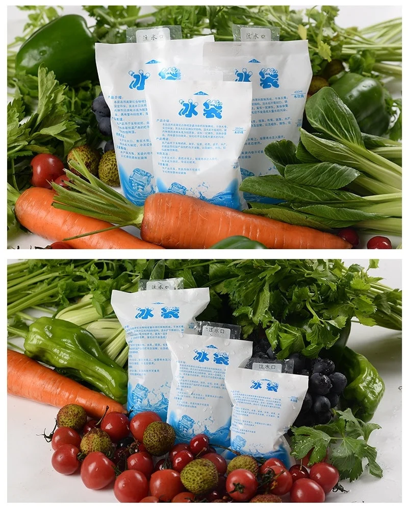 

10Pcs Reusable Ice Bag Water Injection Icing Cooler Bag Pain Cold Compress Drinks Refrigerate Food Keep Fresh Gel Dry Ice Pack