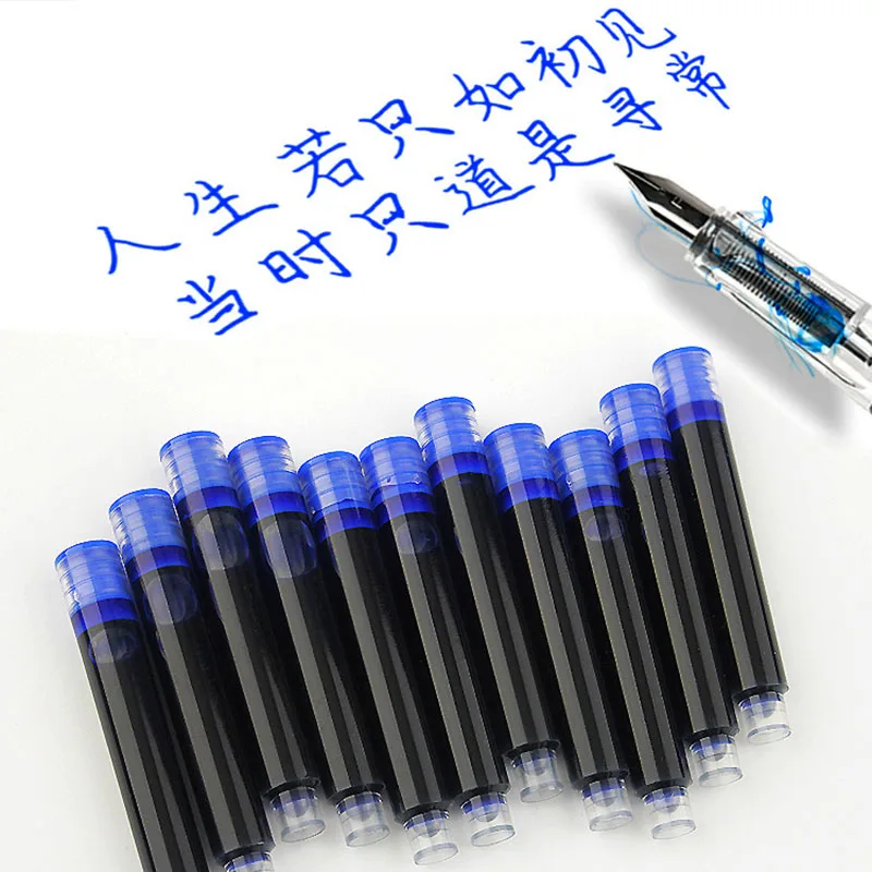 

Universal Ink Sac Disposable Blue Black Fountain Pen Refills Black Red Ink Cartridge Refills School Office Supplies Stationery