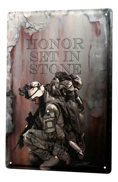

Tin Sign Bar Restaurant Soldier american flag