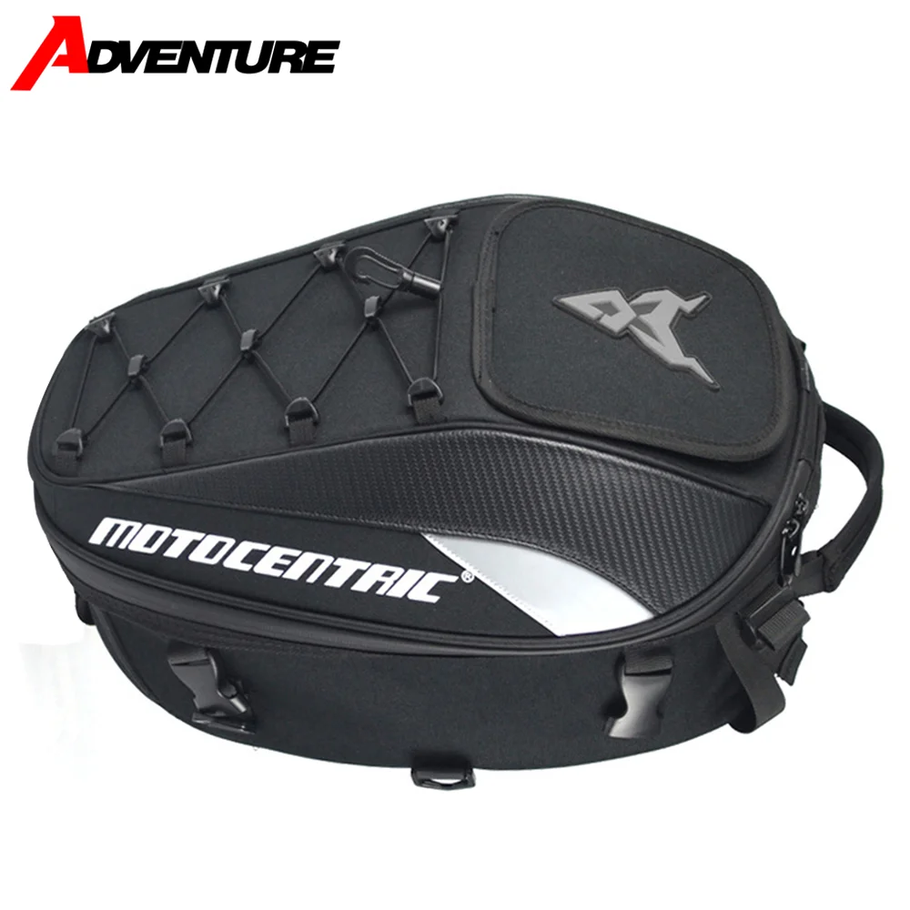 

MOTOCENTRIC Motorcycle Bag Waterproof Backpack Reflective Carbon Fiber Rear Seat Bag Motorcycle Equipment Rainproof Saddle Bag