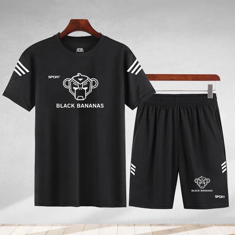 

Simba brand printed T-shirt men's suit, summer couple outdoor sportswear beach surfing short-sleeved shorts 2-piece set M-5XL