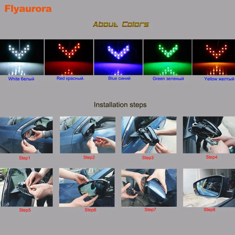 Универсальная автомобильная светодиодная панель со стрелками 2 светодиодный т. 14