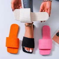 new women slippers flat ladies winter home shoes thick bottom female comfortable open toe slipper indoor fashion shoe