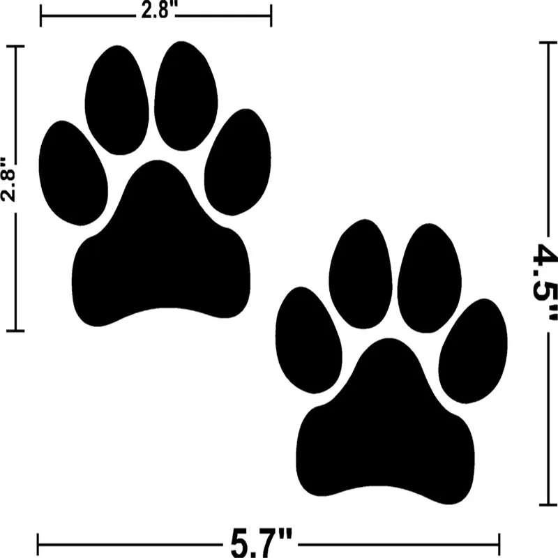 2 шт. отпечатки лап-щенок-собака-блокнот виниловая высечка переводная наклейка
