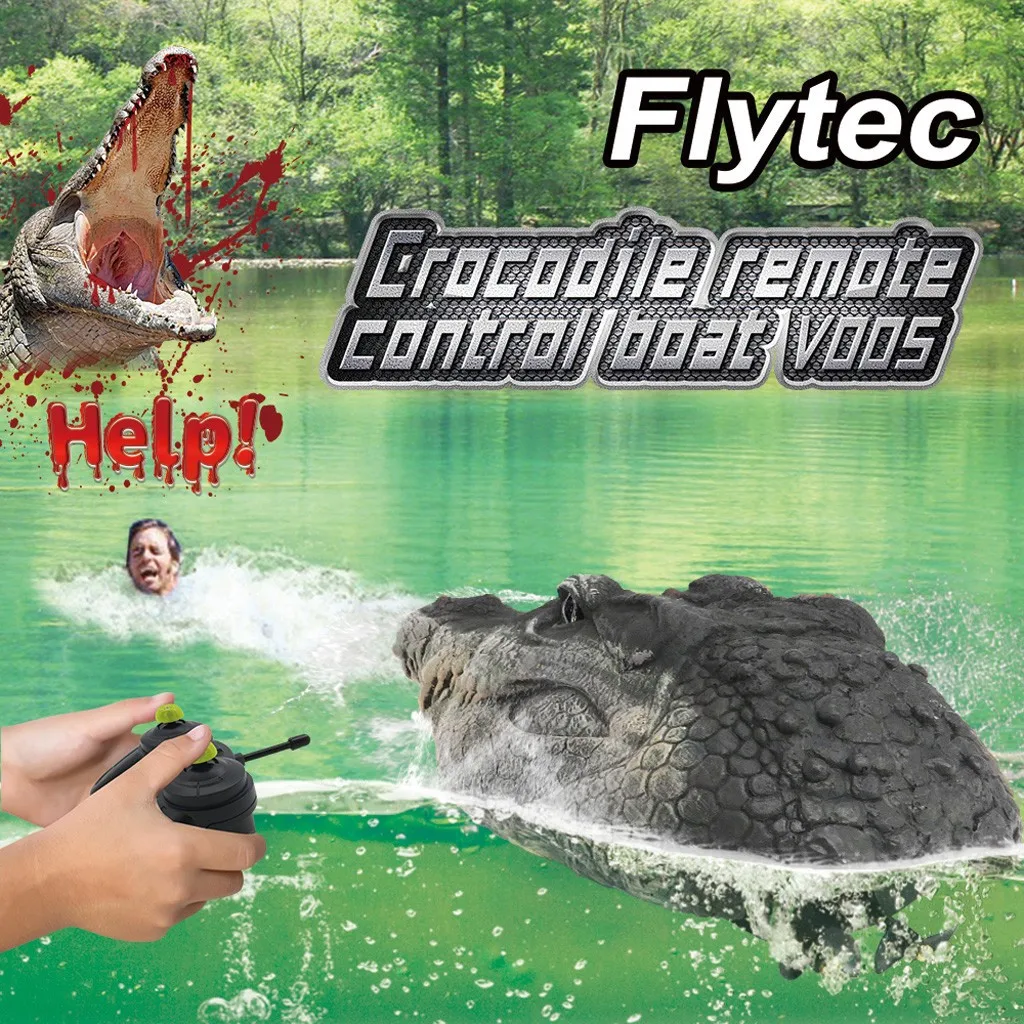 Flytec V005 радиоуправляемая лодка 2 4G Имитация крокодиловой головы водные гонки