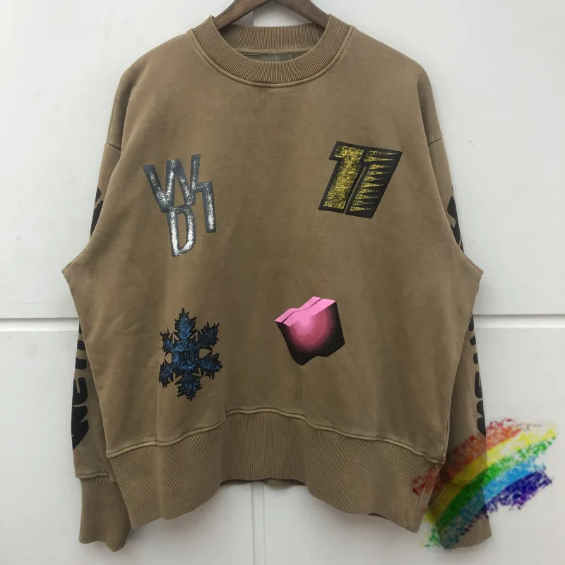 

Толстовки WE11DONE с пенным принтом для мужчин и женщин, Высококачественная ретро-толстовка с круглым вырезом и надписью Welldone