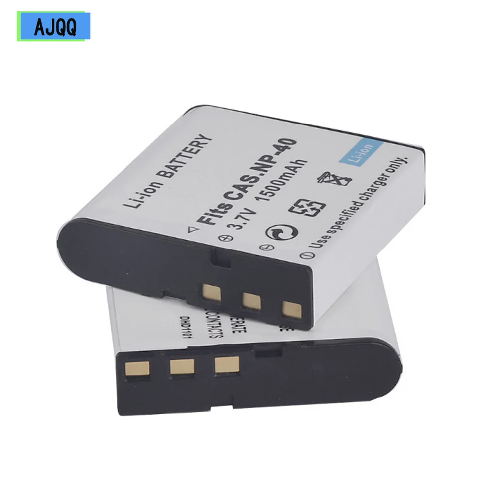 Аккумуляторная батарея AJQQ NP 40 CNP40 3 7 в 1500 мАч 2 шт. цифровая для Casio