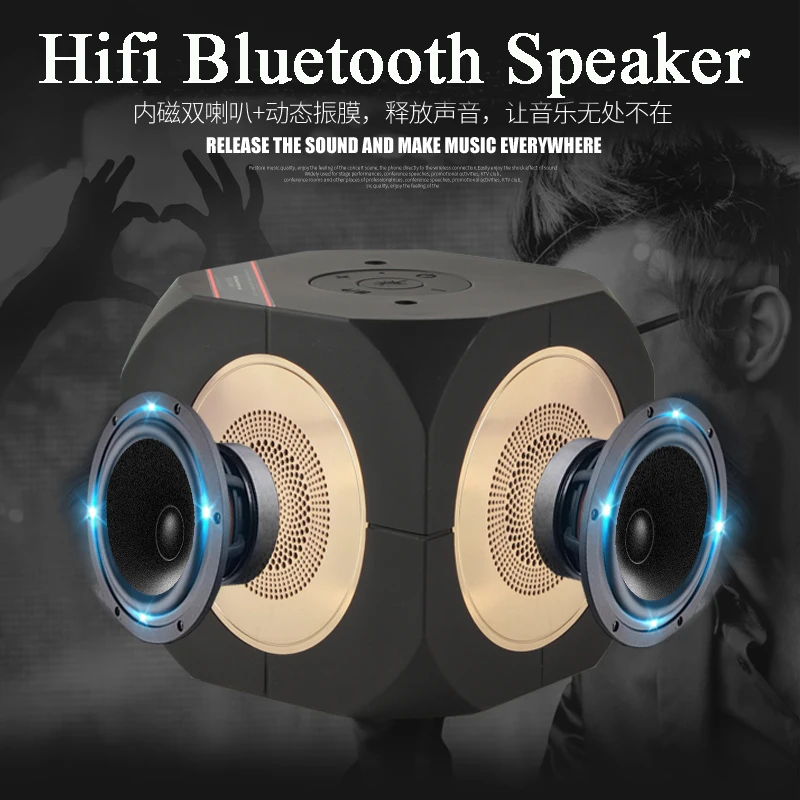 Портативный Мини bluetooth динамик лазерный Светильник проектор с 16/32 светильник ing RGB