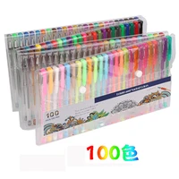 100 colors gel pen set glitter highlighter pen for s drawing sketching doodling art markers school stationery supplies