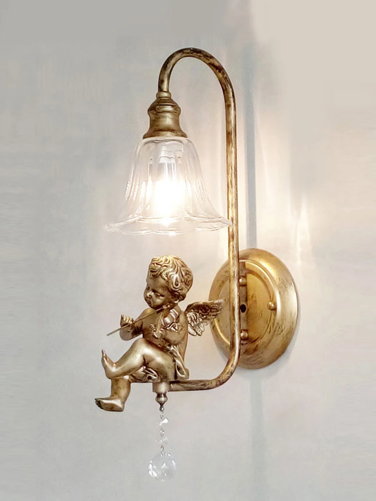 Креативный настенный светильник в скандинавском стиле с ангелом/скрипкой лампа
