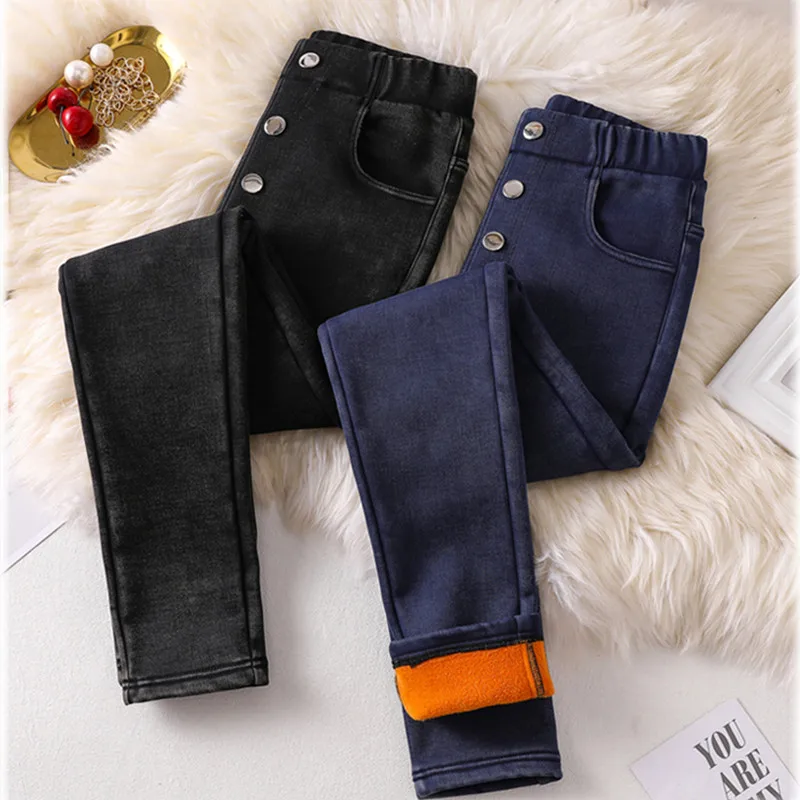 Женские теплые джинсы большого размера эластичные женские брюки мягкие