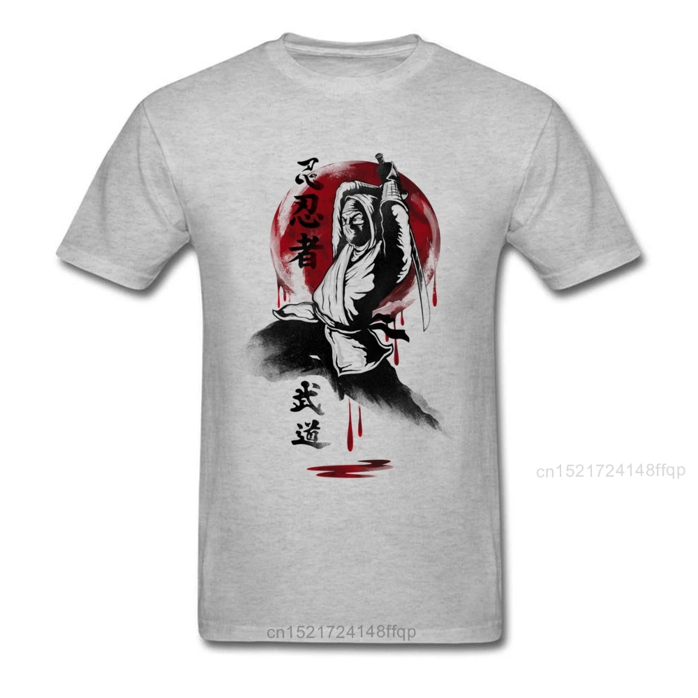 Крутая футболка 2018 в стиле самурая ниндзя черная белая красная мужская японская