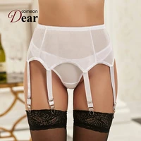 comeondear sexy garters large size solid suspender transparent high waist bridal garter sets 5xl elastic womens garter belts