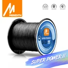 MEREDITH SUPER POWER II многоцветная плетеная полиэтиленовая рыболовная леска 100 м, 300 м, 500 м, 4 нити, многонитевая гладкая рыболовная леска 15-80lb