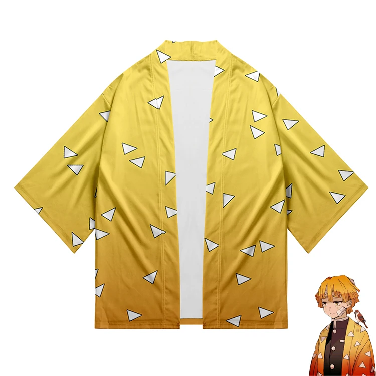 Kimonos японское женское кимоно Аниме демон Slayer то же кимоно кардиган для костюмированного представления пара кимоно юката лето осень Ориент кимоно