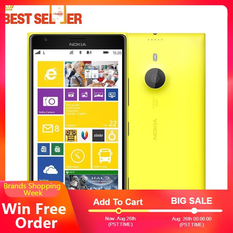 Оригинальный Nokia Lumia 1520 Windows телефон четырехъядерный 2 Гб ОЗУ 16 Гб/32 ПЗУ мобильный 20