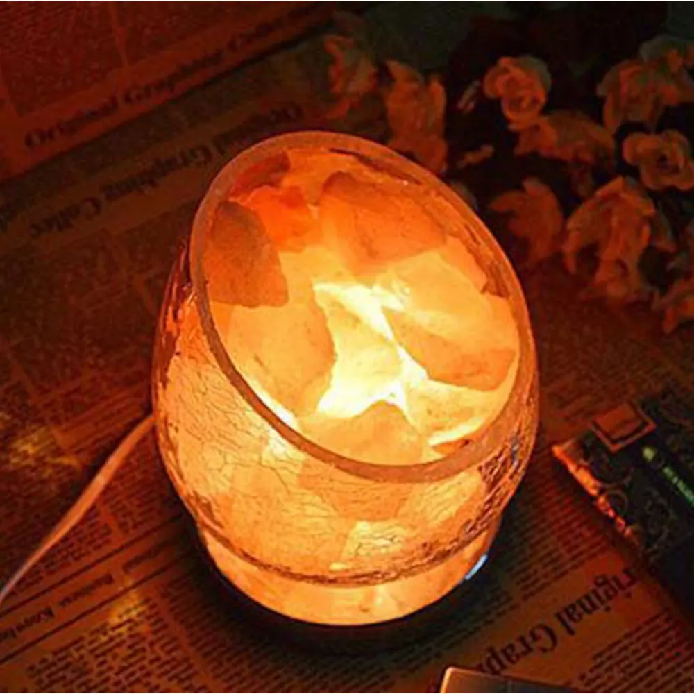 

Crystal rock salt lamp holder air purifier 2-4cm natural salt block home decoration gift