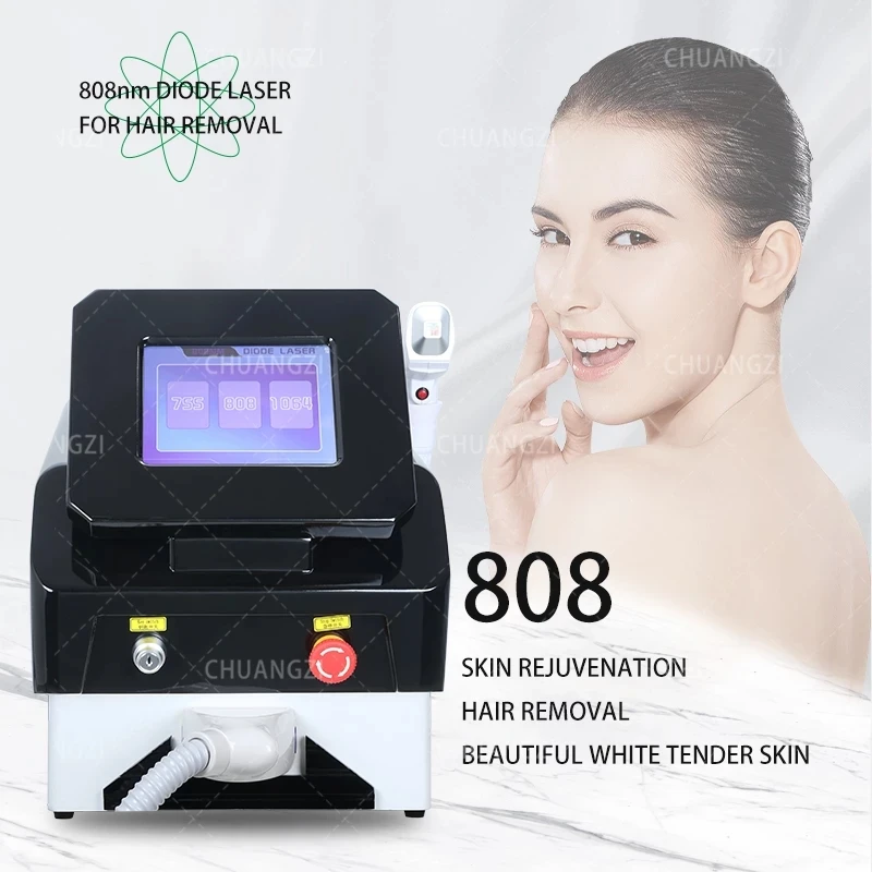 

2022 portable three-wavelength ice diode laser hair removal machine 755 808 1064 laser alexandrite permanent hair removal