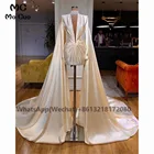Элегантное 2021 искусственное Плиссированное блестящее атласное женское вечернее платье с высоким воротником, платье для выпускного вечера, изготовленное на заказ