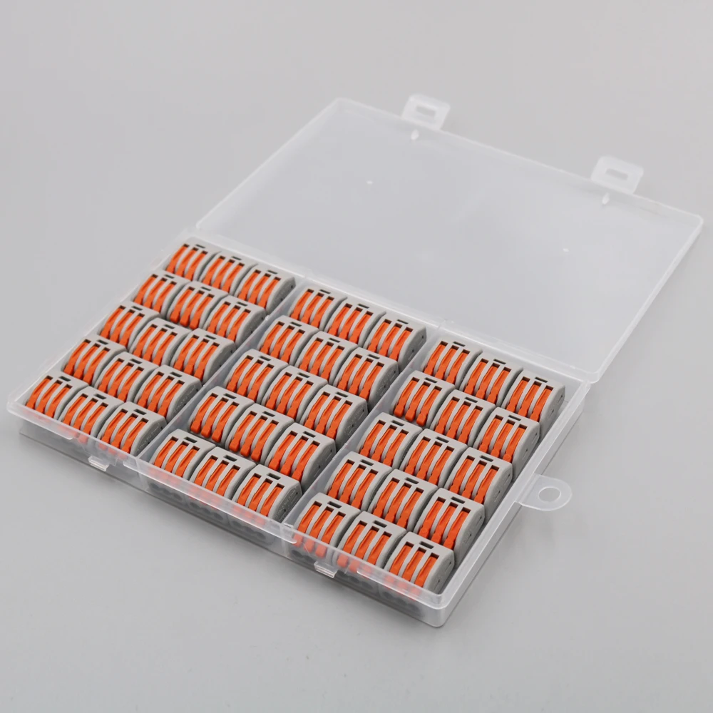 Box Packing 45pcs PT-213 PT213 3 pin pole mini fast wire Connectors Universal Compact Wiring push-in Terminal Block | Обустройство