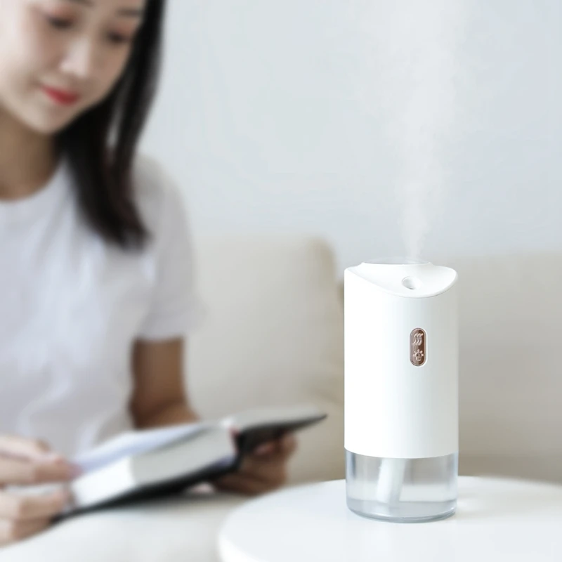

USB Colorful LED Projector Light Humidifier Crystal Projection Lamp Night Lamp For Home Aromatherapy Diffuser White