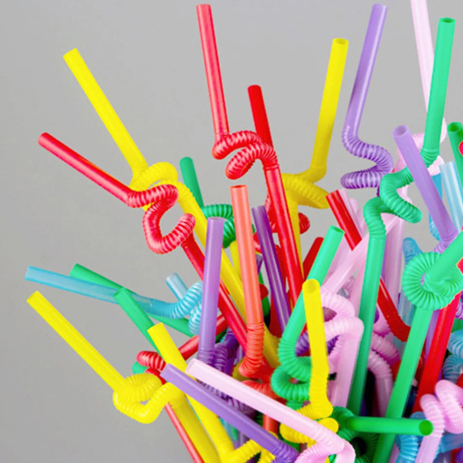 

50/100PCS Colorful Bar Soy Milk Milkshake Fruit Juice Straws Festival Birthday Wedding Party Plastic Elbow Disposable Straw