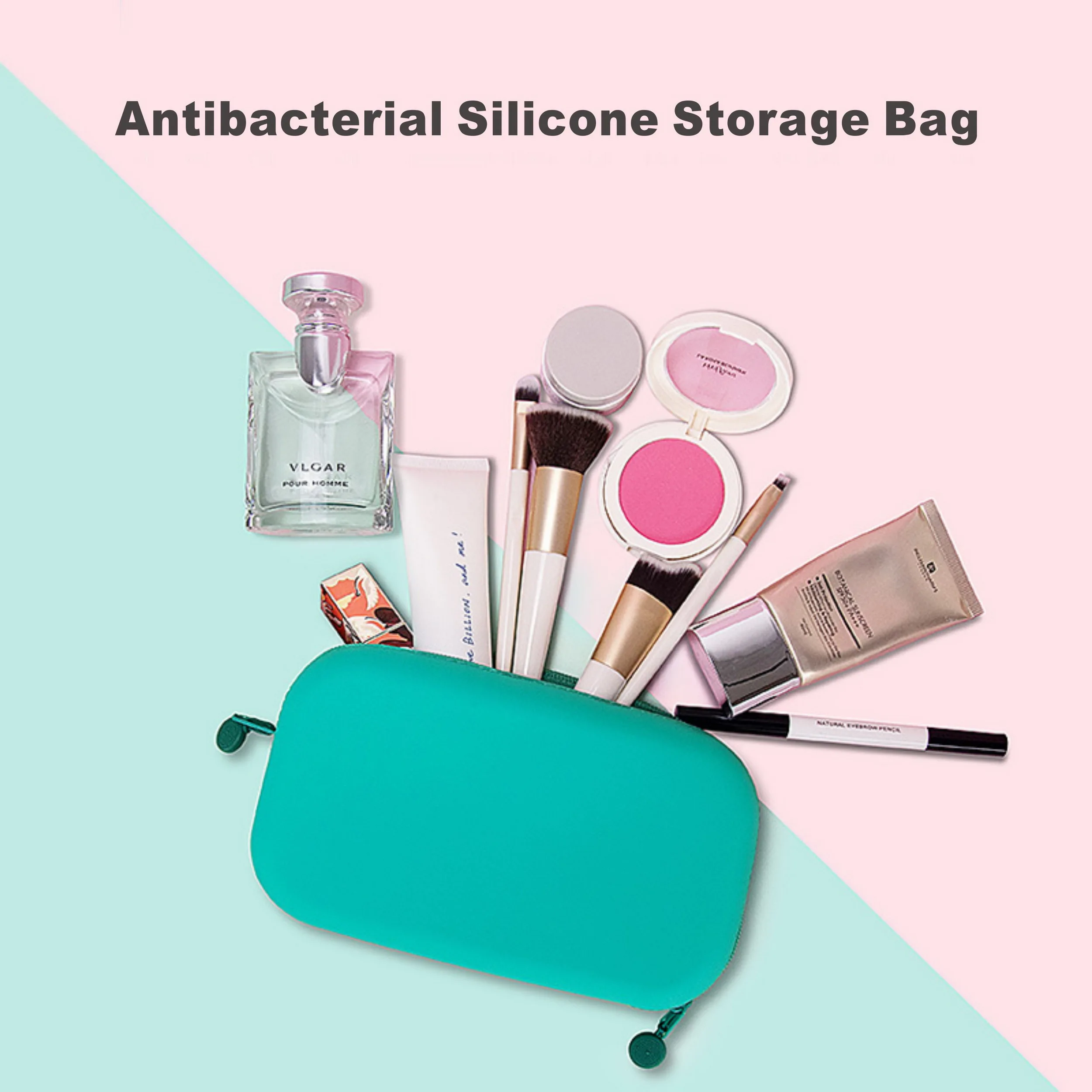 

Creative Pencil Case Silicone Cosmetic Bag Pencil Case Stationery Storage Bag