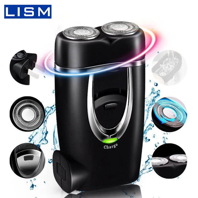 

Portable Mini Electric Shaver Rechargeable Double Head Waterproof Men Razor Beard Trimmer 3D Electric Shavers for Men