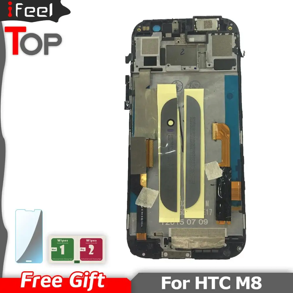 ЖК дисплей 5 0 дюйма с рамкой для HTC One M8 сенсорным экраном и дигитайзером экран