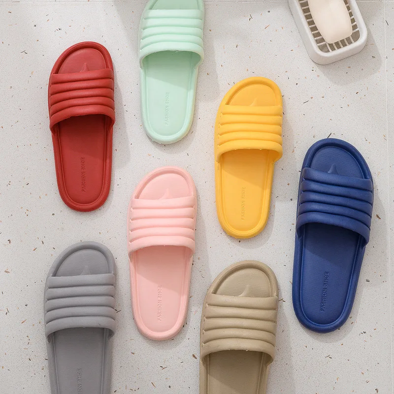 

EVA Men and Women slippers Sofa Slides Men Sandals Soft indoor Bath Home slippers Women Thick Sole Anti-slip Mute Summer shoes