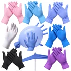 Перчатки одноразовые резиновые, маслостойкие, с защитой от проколов, Размеры SMLXL, 50100 шт., латексные нитриловые перчатки