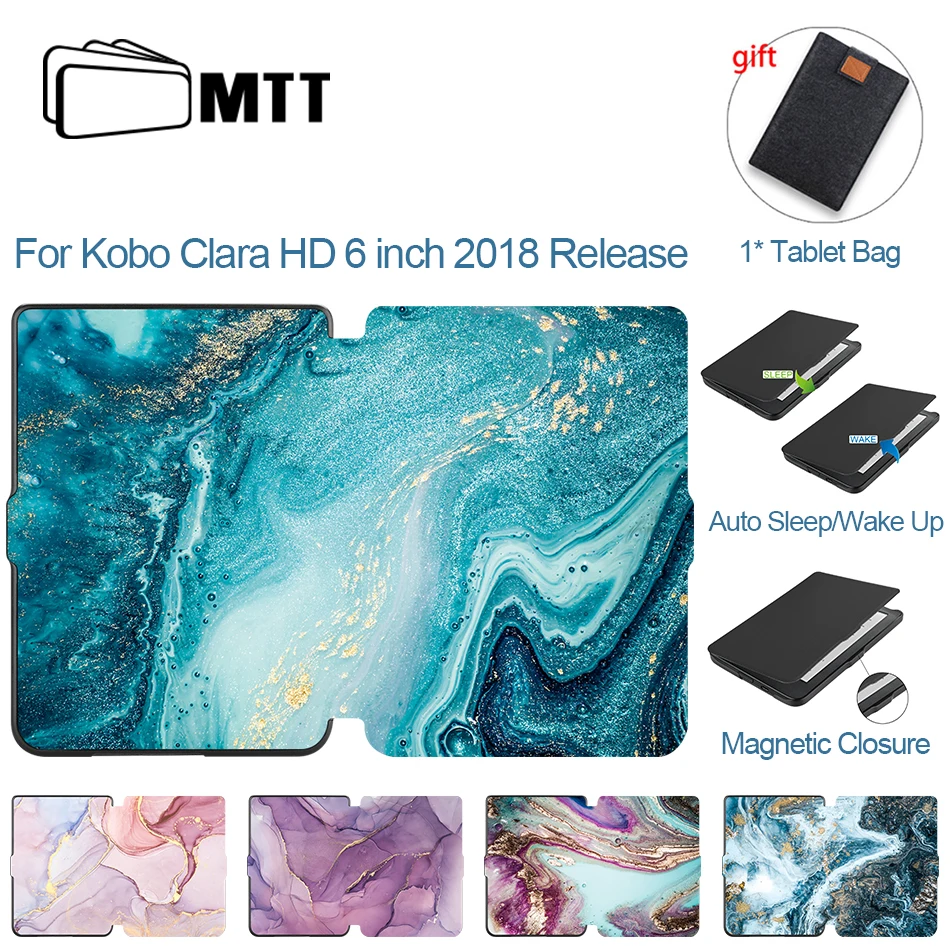 Мраморный чехол MTT из искусственной кожи для Kobo Clear HD 6 дюймовая электронная книга