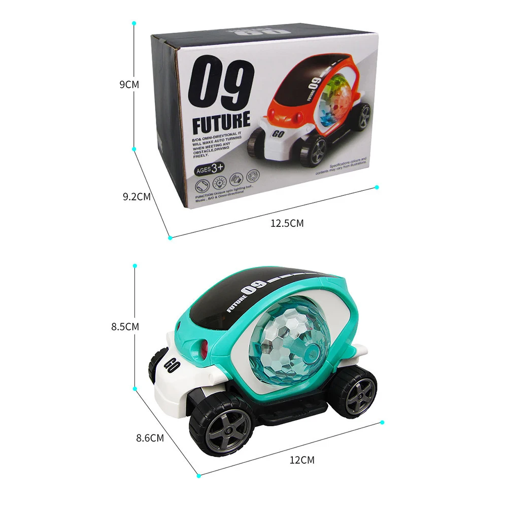 

Colorful Lighting Music Multidirectional Cartoon Electric Toy Car Christmas Gift