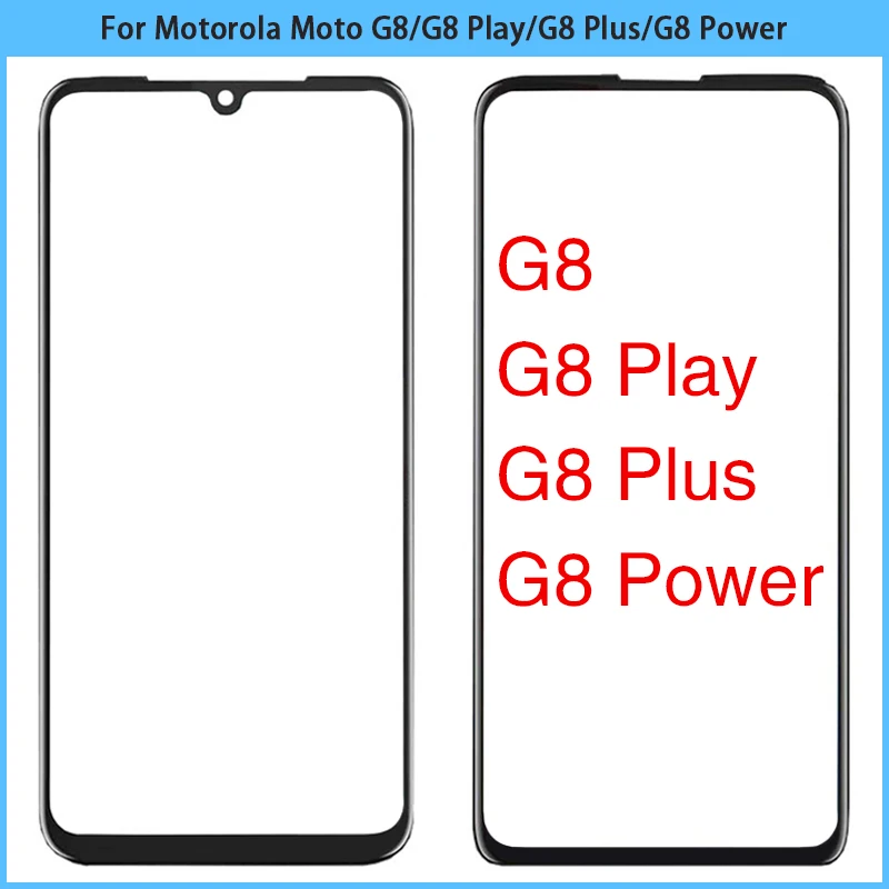 

10 шт. для Motorola Moto G8 Play / G8 Plus / G8 мощный сенсорный экран ЖК передняя стеклянная панель Объектив G8 Toucshcreen крышка OCA Замена