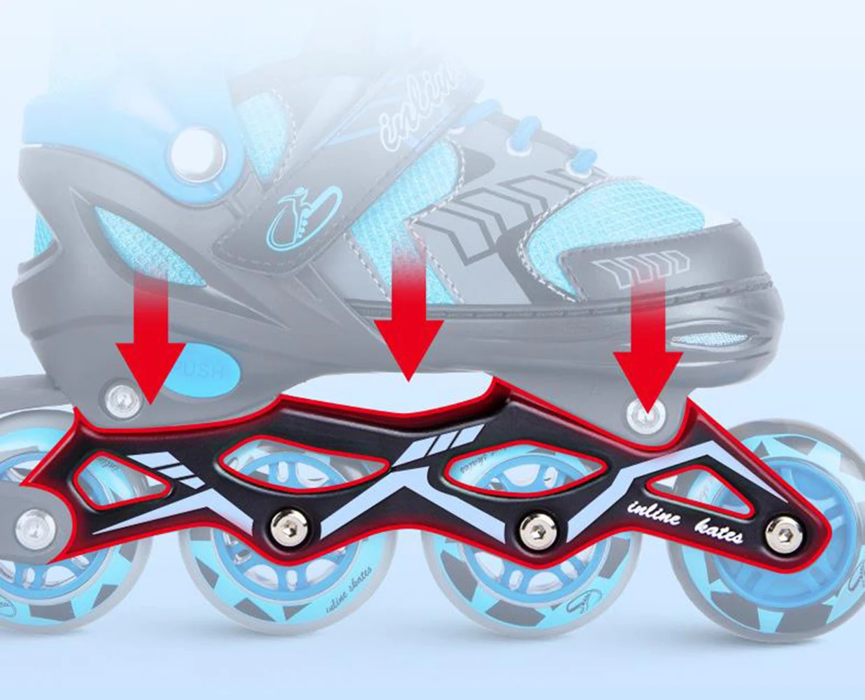 Детские роликовые коньки из искусственной кожи 4 колеса мигающие размеры 27-41 |