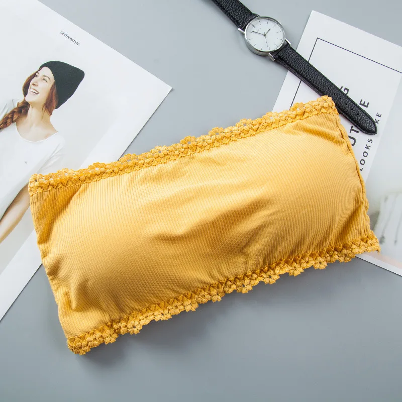 Топ женский бесшовный кружевной бюстгальтер без бретелек мягкое нижнее белье с 3