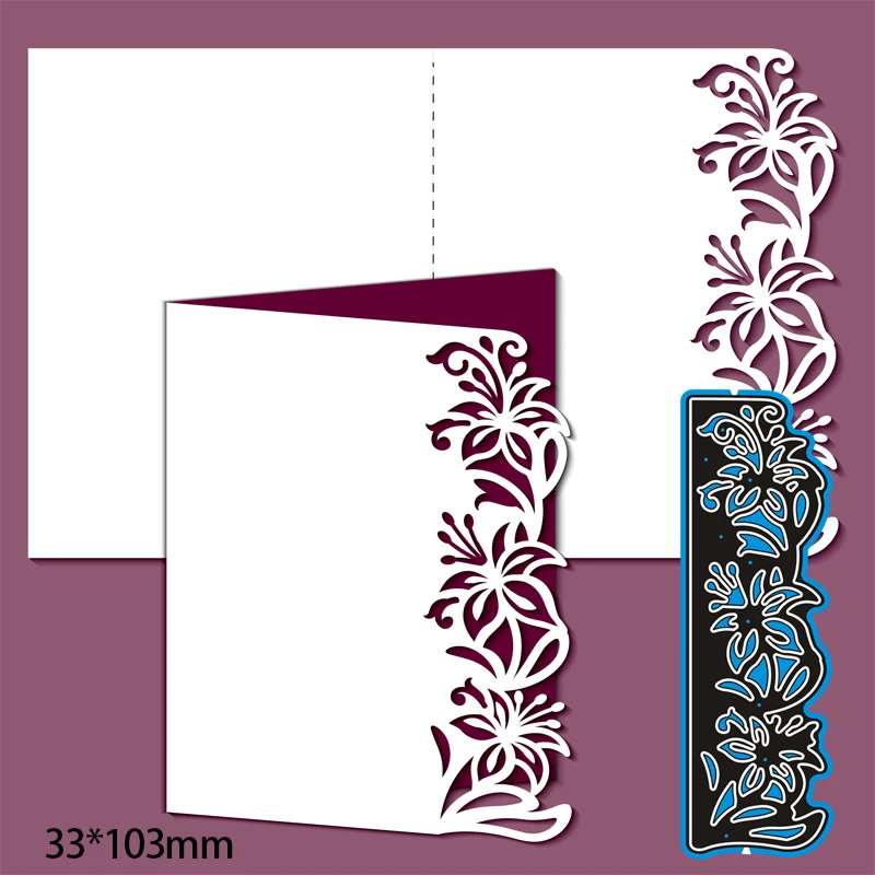 

Cutting Metal Dies Hollow Flower Card Laser New New Stencils DIY Scrapbooking Paper Cards Craft Making Craft Decoration 33*103m