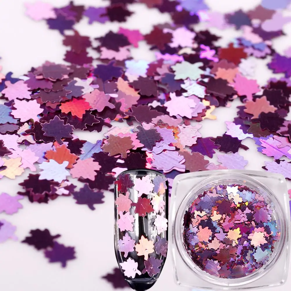 Украшения для ногтей 3D кленовые Блестки многоцветные блестки ноготь