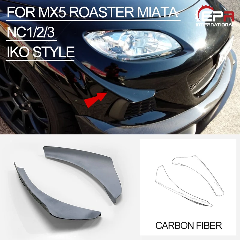 Автомобильный-Стайлинг для Mazda MX5 Roadster Miata NC3 IKO стиль стекловолокно передний бампер Canard FRP стекловолокно разветвитель губ набор Drift Kit
