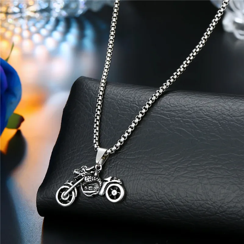 1 ШТ. Панк Рок Винтаж Серебряный Скелет Дракон Ожерелье Европейские Женщины