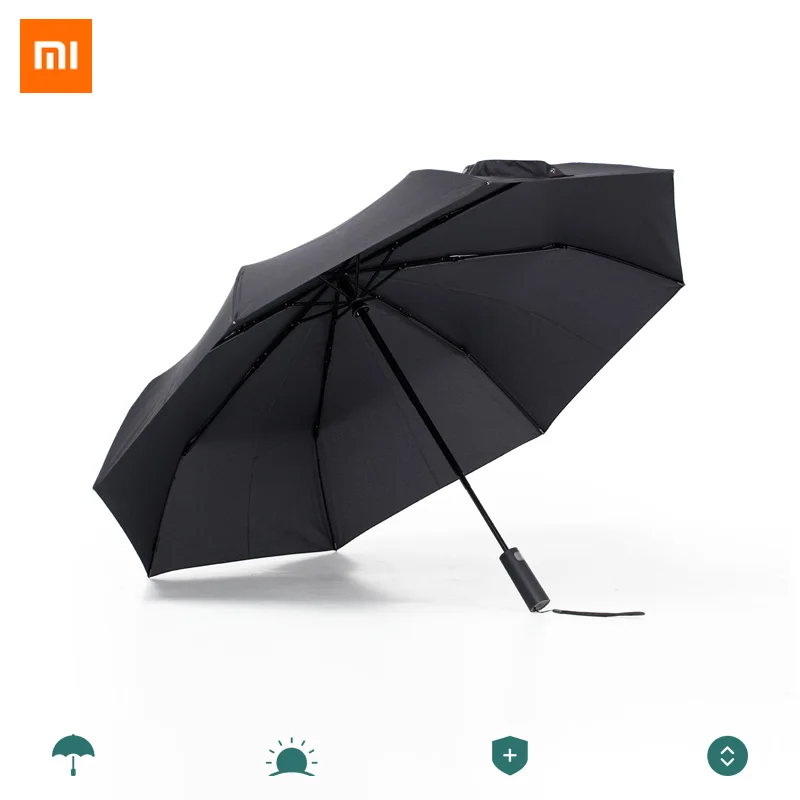 Xiaomi Mijia автоматический Солнечный дождливый Зонт алюминиевый ветрозащитный водонепроницаемый УФ-зонт для мужчин и женщин Лето Зима UPF 50+ Зонт