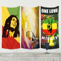 reggae rock theme four holes flag banner canvas printing wall chart band logo metal music posters mural wall decor hanging cloth