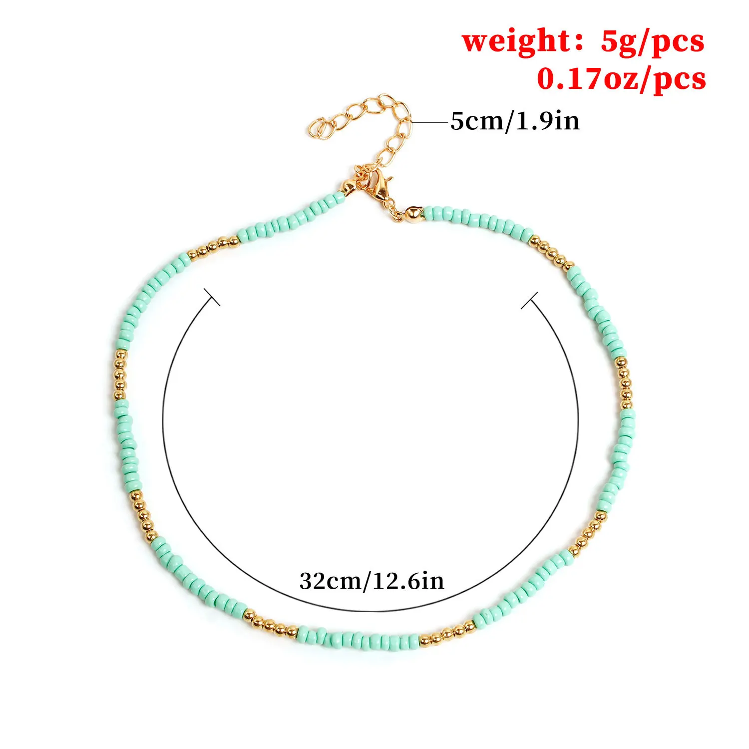 Ручная нить богемное короткое ожерелье с рисовой текстурой Женская модная