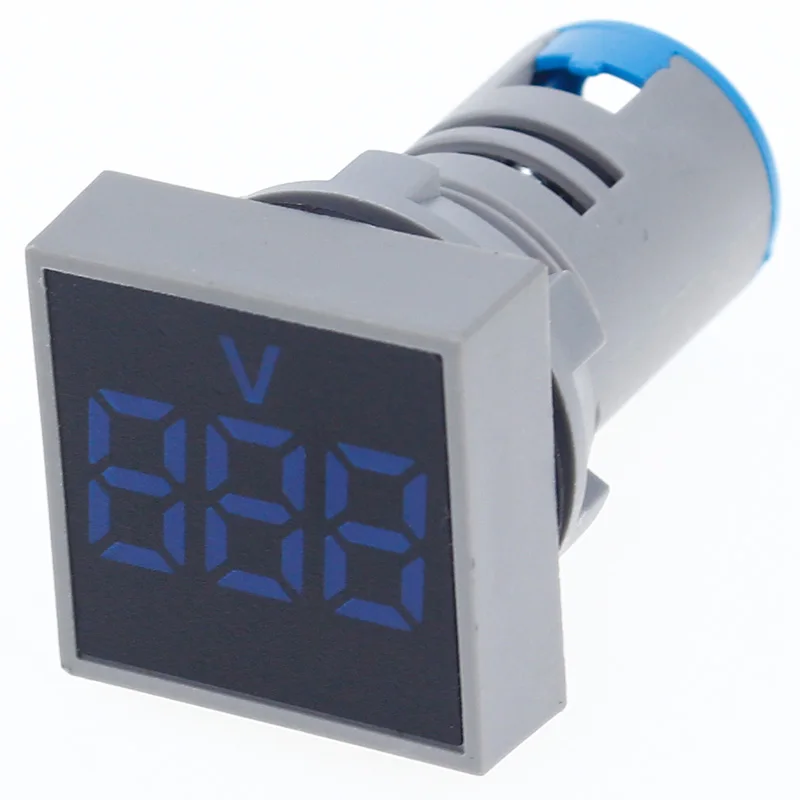 Blue Voltage Meters 22 мм 0-100A цифровой амперметр измеритель тока/измерители напряжения индикатор светодиодная лампа квадратный сигнальный светильник - Цвет: Blue Voltage Meters