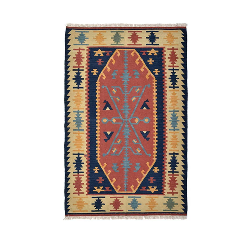 

Moroccan ethnic style hand-woven wool KILIM bedroom living room coffee table sofa study carpet tapestry gc137kli06yg2