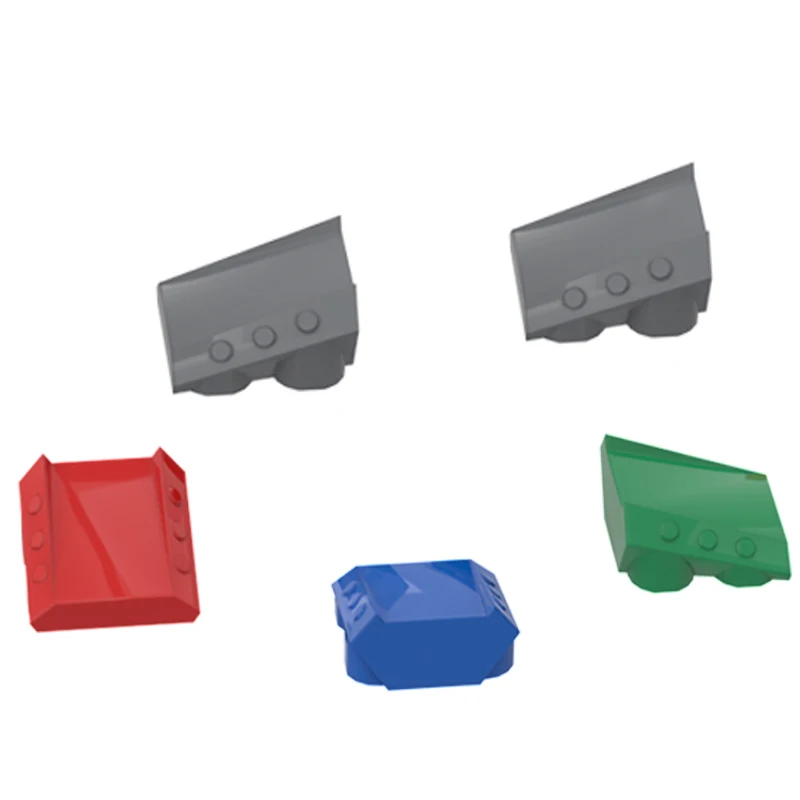 

MOC Slope 2x2 No Studs with 3 Side Pistons Raised Edges Assemble Particles Ramp Decoration Building Block Part Toy free shipping