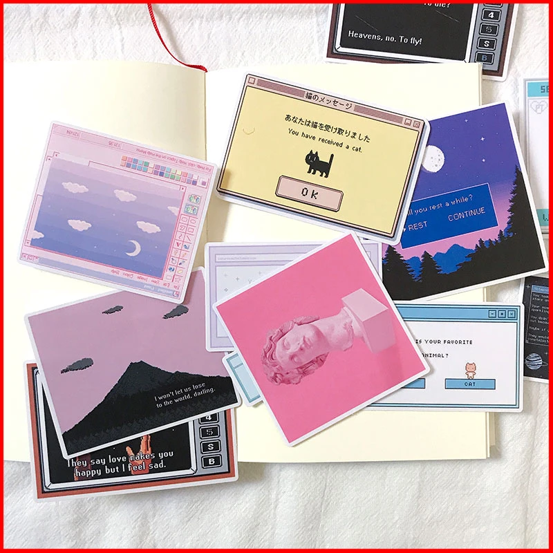 Виртуальное пространство винтажный персонализированный альбом для стикеров