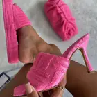 Женские Роскошные туфли на высоком каблуке-шпильке с квадратным носком, 2021