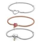 Женское ювелирное изделие в форме сердца из серебра 925 пробы с бусинами